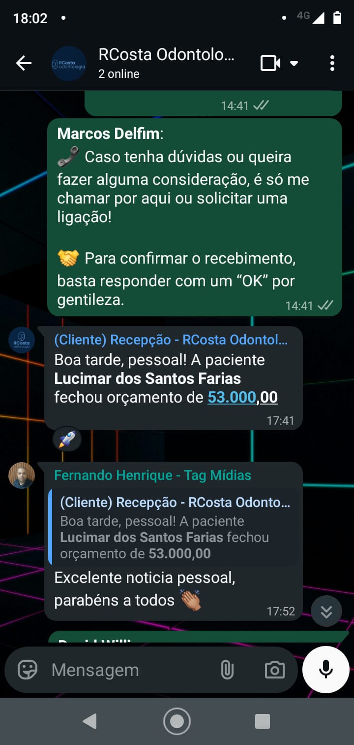 Registro de resultado de cliente